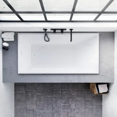 Pulcher Norma 1500 - Innebygget badekar 150x75 cm, Blank Hvit