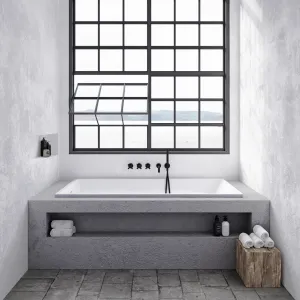 Pulcher Norma 1700 - Innebygget badekar 170x80 cm, Blank Hvit