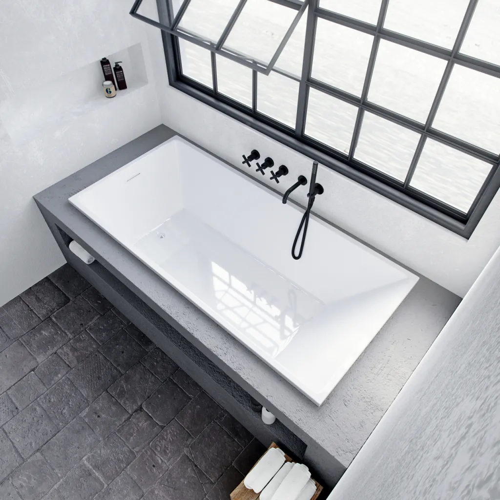 Pulcher Norma 1700 - Innebygget badekar 170x80 cm, Blank hvit
