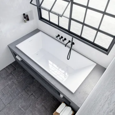 Pulcher Norma 1700 - Innebygget badekar 170x80 cm, Blank Hvit