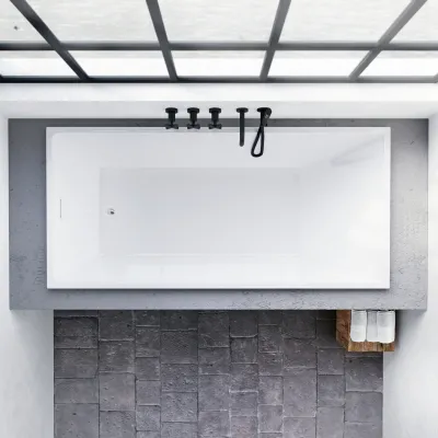 Pulcher Norma 1700 - Innebygget badekar 170x80 cm, Blank hvit