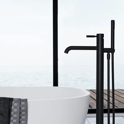 Semplice SQ2 - Frittstående badekararmatur, matt svart