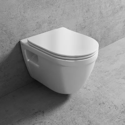 Stool AS1-18 - Toalett 52 cm, Hvit, Rimless + EasyClean Coat
