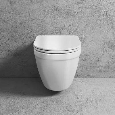 Stool AS1-18 - Toalett 52 cm, Hvit, Rimless + EasyClean Coat