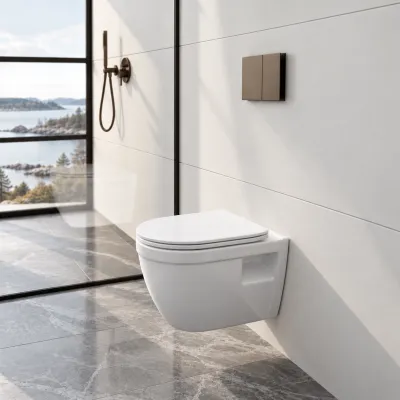 Stool AS1-18 - Toalett 52 cm, inkl. myklukkende sete, hvit, uten kant + EasyClean-belegg