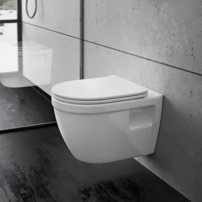 Stool AS1-18 - Toalett 52 cm, Hvit, Rimless + EasyClean Coat