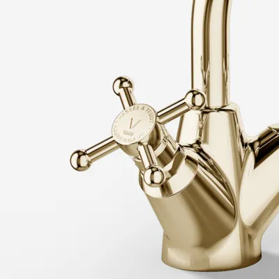 Hassel&Teudt HHV102 - Servantbeslag, polert messing natur