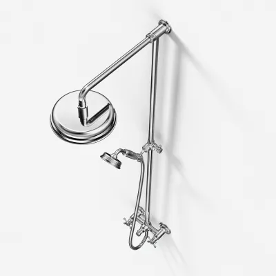 Hassel&Teudt HBR800 S01 - Dusjstangsett m/Ø21 cm. Rain DeLuxe m/EasyClean, Chrome