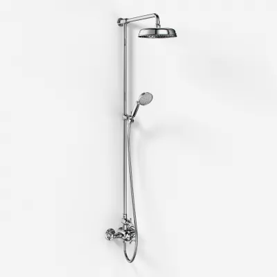 Hassel&Teudt HBT900 - SmartTerm dusjstangsett m/Ø21 cm. Rain DeLuxe m/EasyClean, Chrome