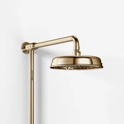 Hassel&Teudt HBT900 - SmartTerm dusjstangsett m/Ø21 cm. Rain DeLuxe m/EasyClean, polert messing Natural