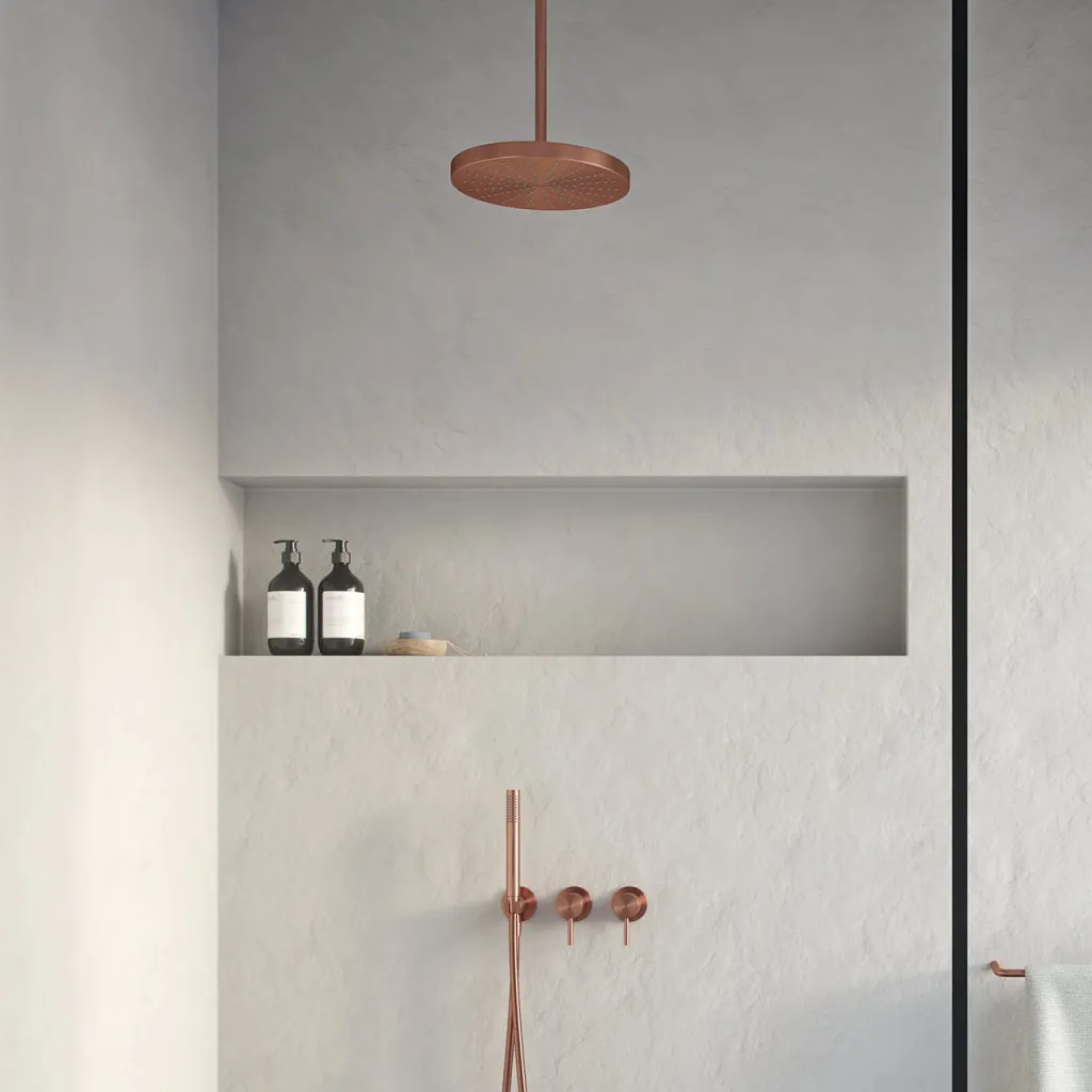 Semplice SBR801 S04 - XXL Regn DeLux Ø28 cm, Tak, PVD Børstet kobber