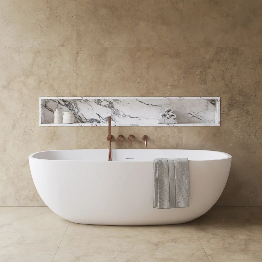 Semplice SBR801 S11 - Badekar/dusj, PVD børstet kobber