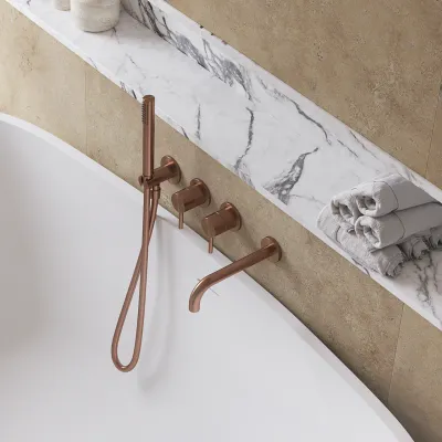 Semplice SBR801 S11 - Badekar/dusj, PVD børstet kobber