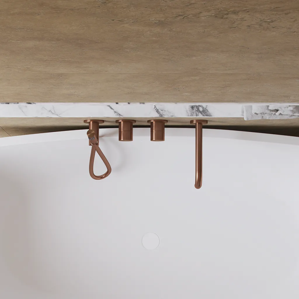 Semplice SBR801 S11 - Badekar/dusj, PVD børstet kobber