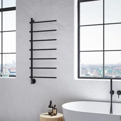 Pulcher® Semplice PS07 Elektrisk Håndklædetørrer - 48 x 110 cm, matt svart