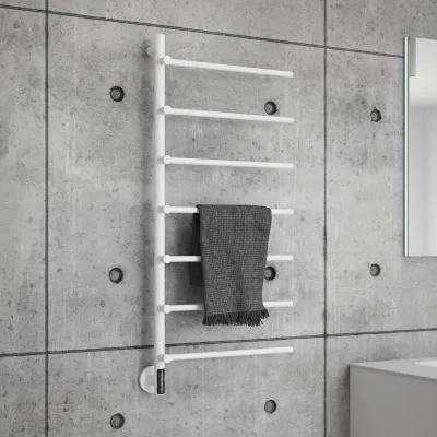 Pulcher® Semplice PS07 Elektrisk Håndklædetørrer - 48 x 110 cm. Matt hvit