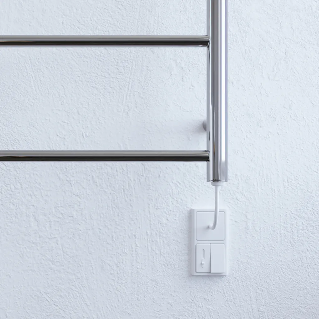 Pulcher Minimalism PM64 - Elektrisk håndkletørker, 50 x 64 cm, krom