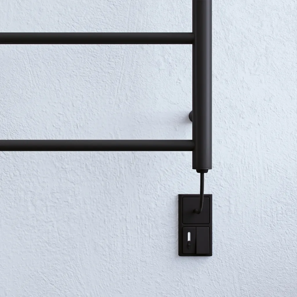 Pulcher Minimalism PM64 - Elektrisk håndkletørker, 50 x 64 cm, matt svart