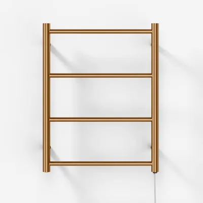 Pulcher Minimalism PM64 - Elektrisk håndkletørker, 50 x 64 cm, PVD børstet kobber