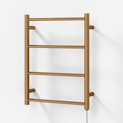 Pulcher Minimalism PM64 - Elektrisk håndkletørker, 50 x 64 cm, PVD børstet kobber