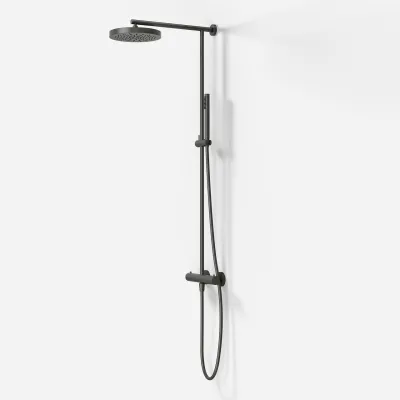 Semplice SRL10 - Termostatsett, XL Rain DeLux Ø24 m/EasyClean, PVD Matt Gun metall