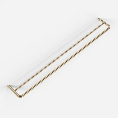 Semplice PS20-80 - Dobbel håndklestang, PVD børstet kobber