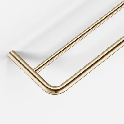 Semplice PS20-80 - Dobbel håndklestang, PVD børstet kobber