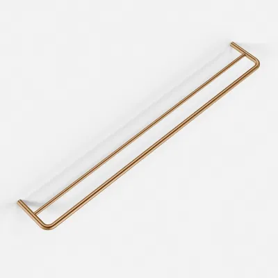 Semplice PS20-80 - Dobbel håndklestang, PVD børstet kobber