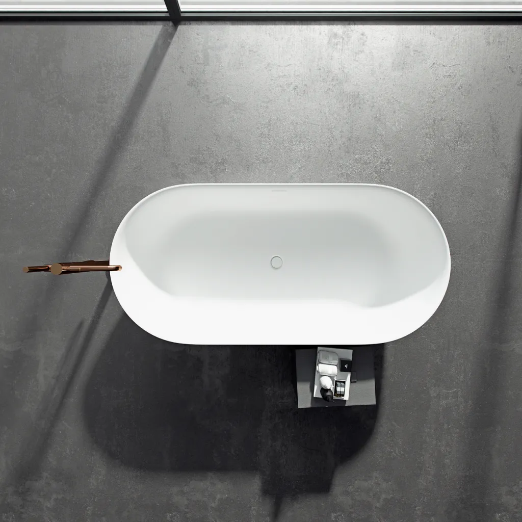 Pulcher Nomo 170 - Slim-Design badekar 170x80, Massive Mathvid SolidTec®