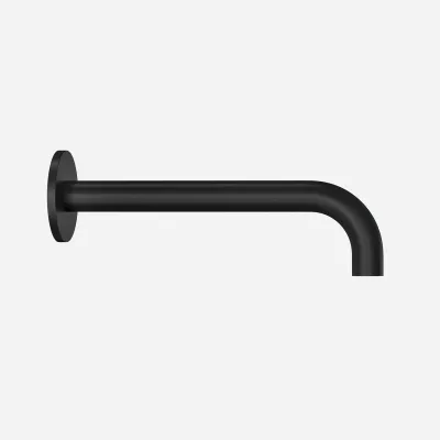 Semplice SSP2222 - utløpstut Ø22 mm lengde 22 cm Rosett Ø65 mm, Matt Sort
