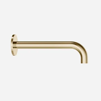 Semplice SSP2222 - utløpstut Ø22 mm lengde 22 cm Rosett Ø65 mm, Messing Natur