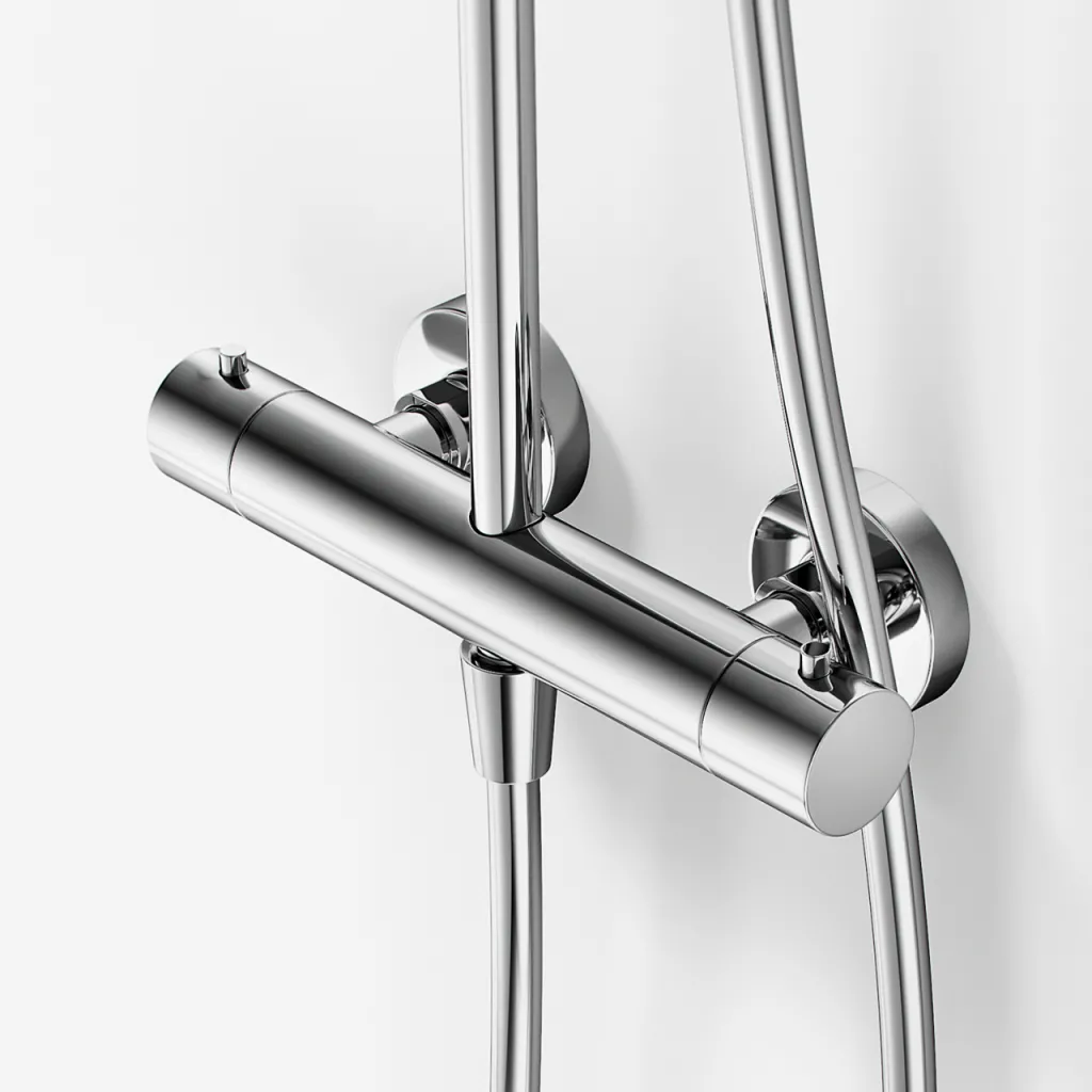 Semplice SRL10 S03 - Termostatsett, Rain DeLuxe RHB30, Ø30 cm, Krom