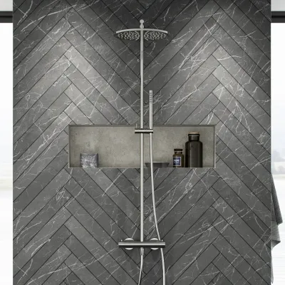 Semplice SRL10 S03 - Termostatsett, Rain DeLuxe RHB30, Ø30 cm, Krom