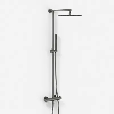 Semplice SRL10 S03 - Termostatsett, Rain DeLuxe RHB30, Ø30 cm., PVD Matt Gun Metal