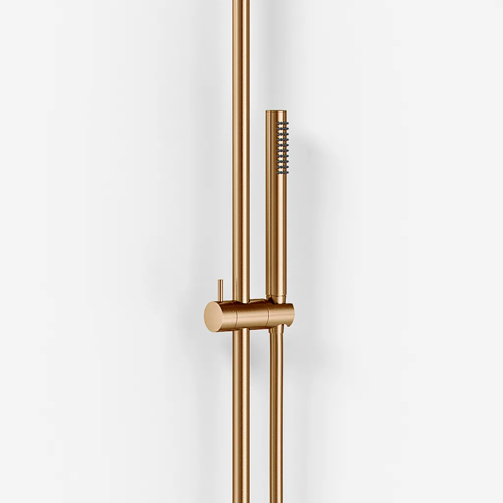Semplice SRL10 S03 - Termostatsett, Rain DeLuxe RHB30, Ø30 cm., PVD børstet kobber