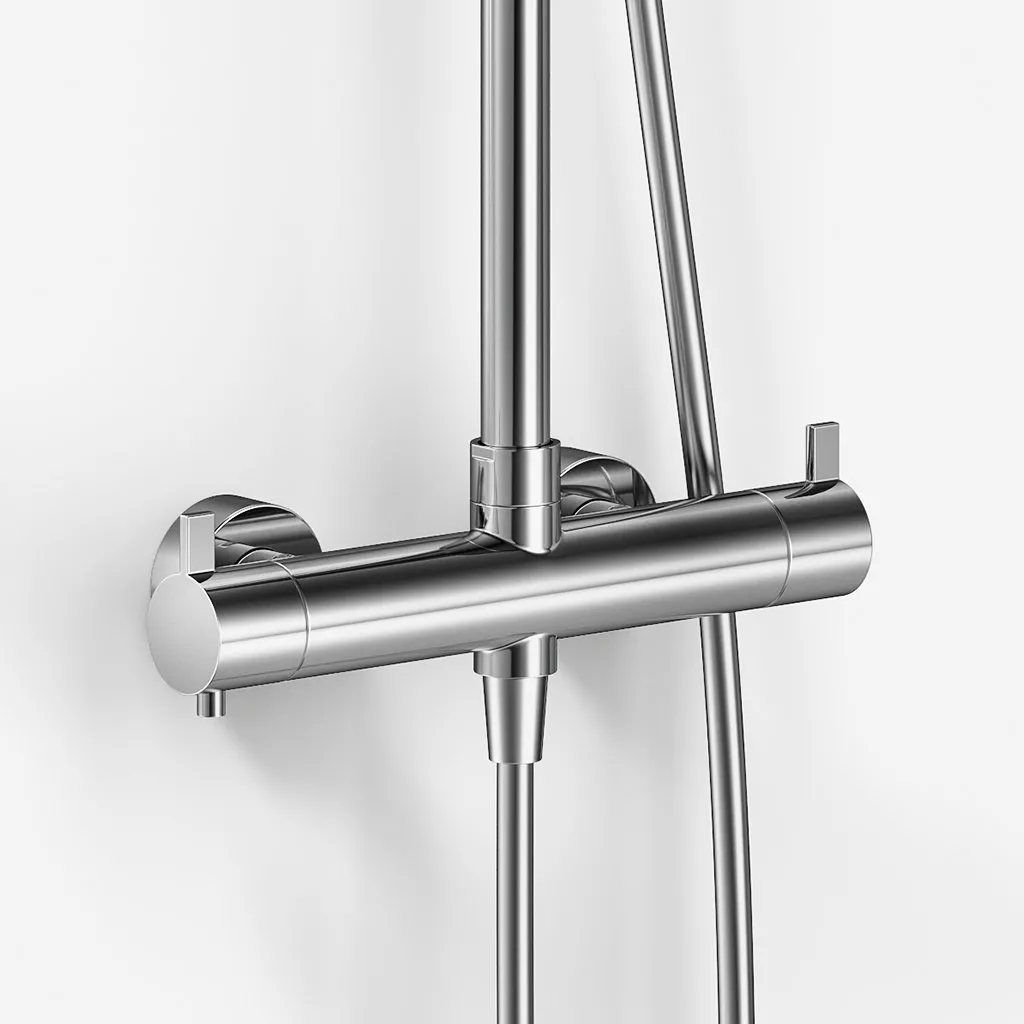 ArkiLife AVAO AABT900 - Termostatsett Ø30 Wellness Rain m/EasyClean, Krom