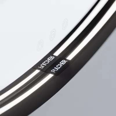 Pulcher Mood 1 PM1-090 - Ø90 cm Antiduggspeil m/lys og lysstyring, Matt sort 