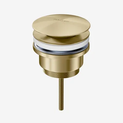 Pulcher Semplice Fly 1¼” - Universal fotventil, PVD børstet messing