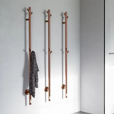 Pulcher Style PS14 - Elektrisk håndklevarmer m/timer, PVD børstet kobber