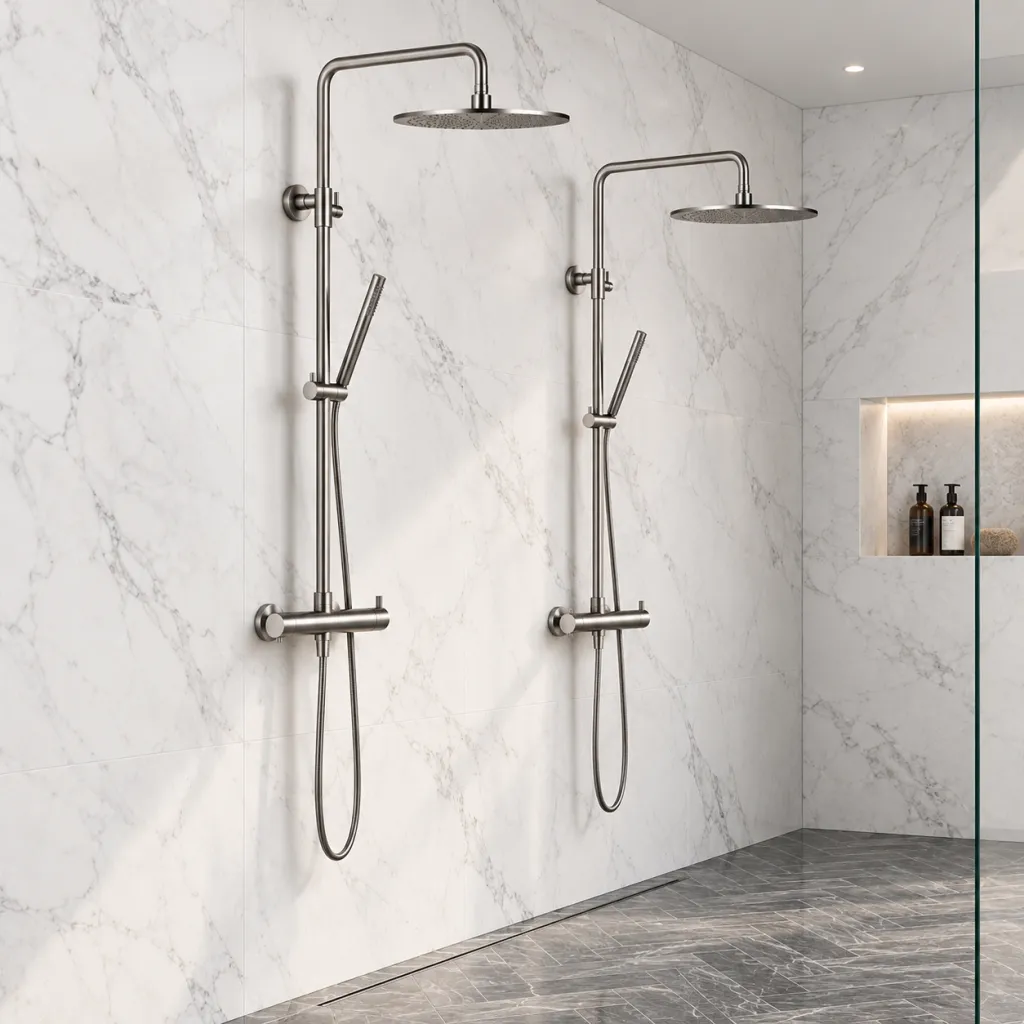 ArkiLife AVAO AABT900 S02 - Termostatsett Ø30 Wellness Rain, Børstet Rustfritt Stål