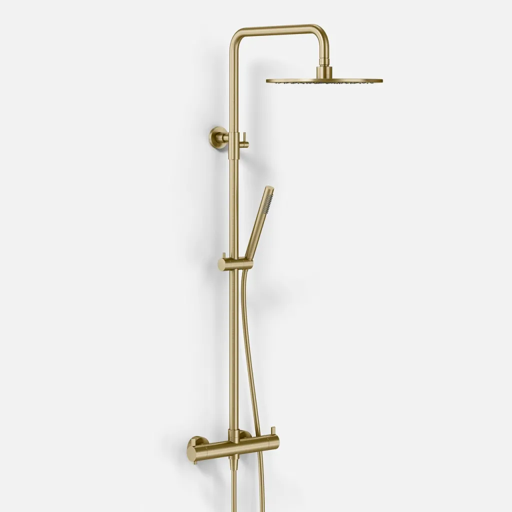 ArkiLife AVAO AABT900 S02 - Termostatsett Ø30 Wellness Rain, PVD Børstet Messing