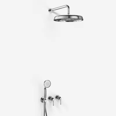 Hassel&Teudt HBR801 S03 - Dusjsett Ø31cm, Vegg, Krom