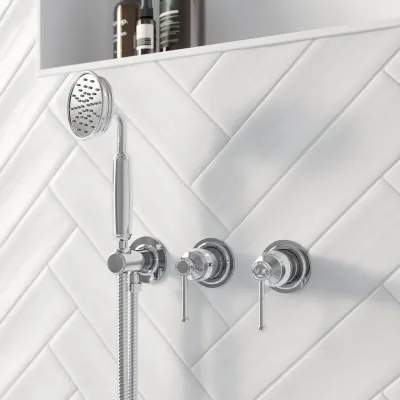 Hassel&Teudt HBR801 S04 - Dusjsett Ø31cm, Tak, Krom