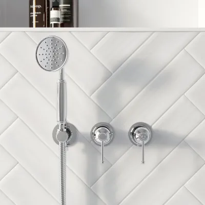 Hassel&Teudt HBR801 S04 - Dusjsett Ø31cm, Tak, Krom