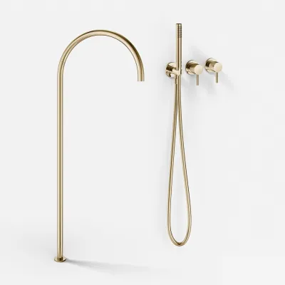 Semplice SBR801 S12 - Badekar/dusj, naturlig polert messing