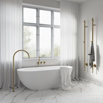 Semplice SBR801 S12 - Badekar/dusj, PVD Børstet messing