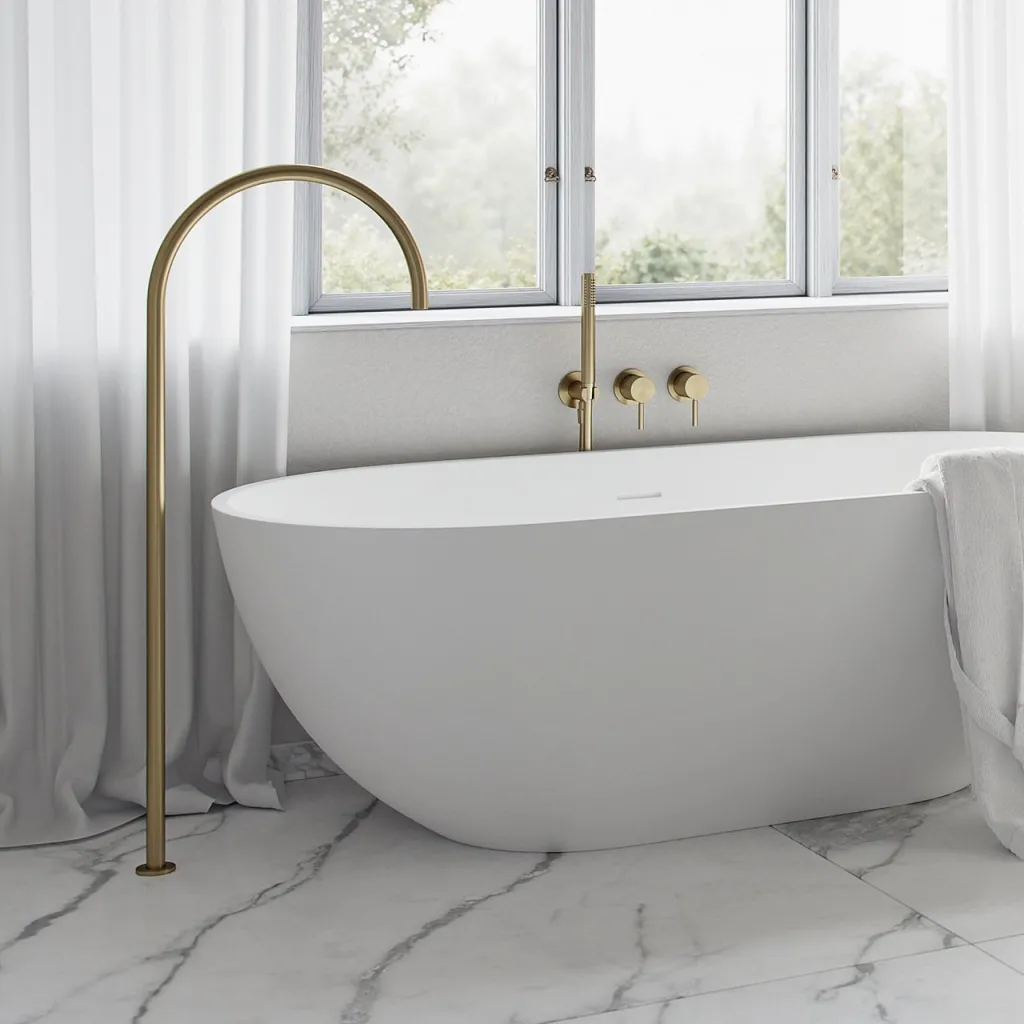 Semplice SBR801 S12 - Badekar/dusj, PVD Børstet messing