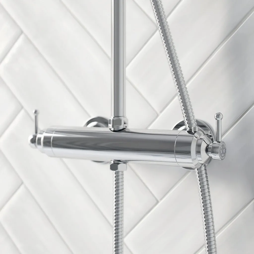 Hassel&Teudt HRL10 S01 - SmartTerm dusjstangsett m/Ø21 cm. Rain DeLuxe med EasyClean, krom