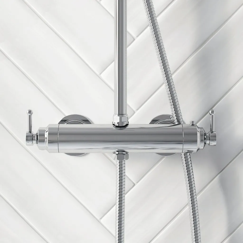 Hassel&Teudt HRL10 S01 - SmartTerm dusjstangsett m/Ø21 cm. Rain DeLuxe med EasyClean, krom