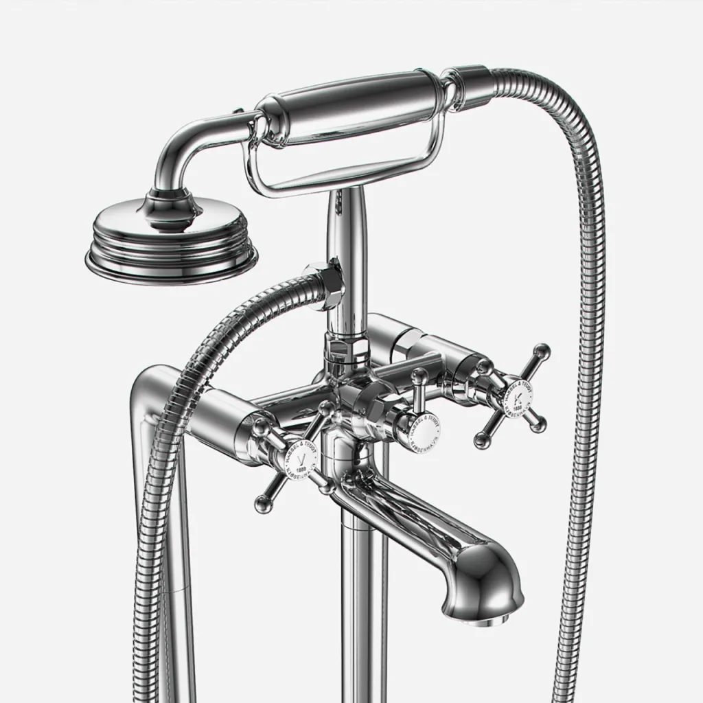 Hassel&Teudt HBK702 - Frittstående badekararmatur, krom